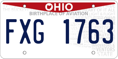OH license plate FXG1763