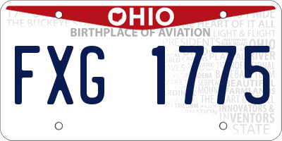 OH license plate FXG1775