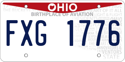 OH license plate FXG1776