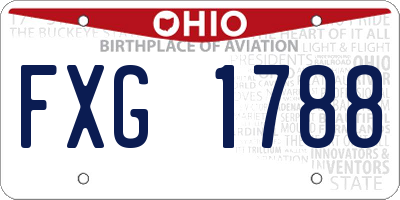OH license plate FXG1788