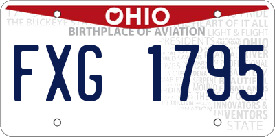 OH license plate FXG1795