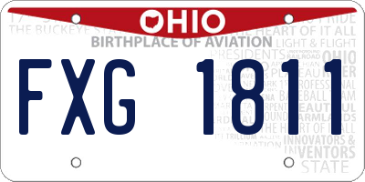 OH license plate FXG1811