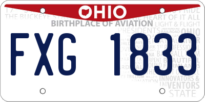 OH license plate FXG1833