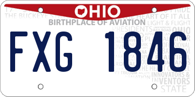 OH license plate FXG1846