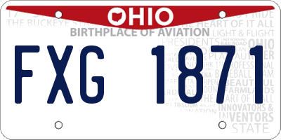 OH license plate FXG1871