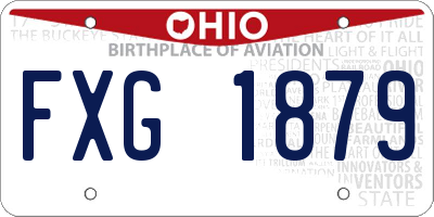 OH license plate FXG1879