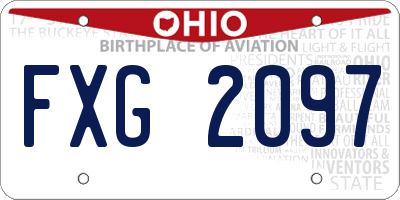 OH license plate FXG2097