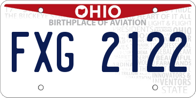 OH license plate FXG2122