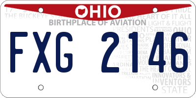 OH license plate FXG2146