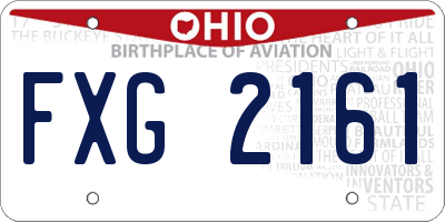 OH license plate FXG2161