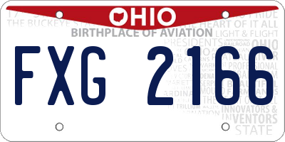 OH license plate FXG2166