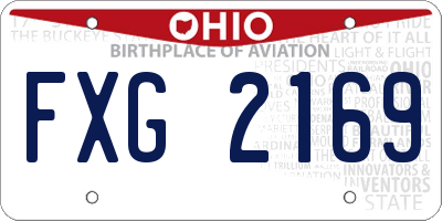 OH license plate FXG2169