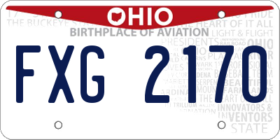 OH license plate FXG2170