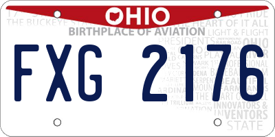 OH license plate FXG2176