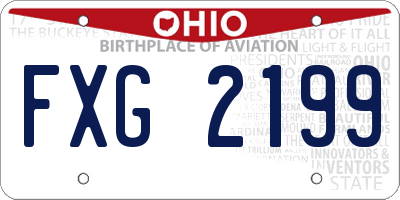 OH license plate FXG2199