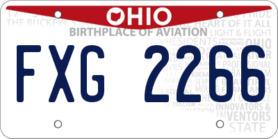 OH license plate FXG2266