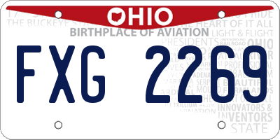 OH license plate FXG2269