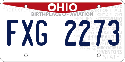 OH license plate FXG2273