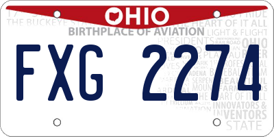 OH license plate FXG2274