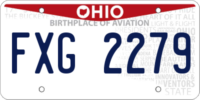 OH license plate FXG2279
