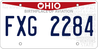 OH license plate FXG2284