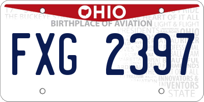 OH license plate FXG2397