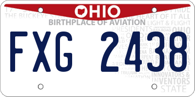 OH license plate FXG2438