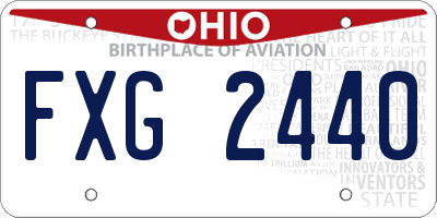 OH license plate FXG2440
