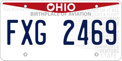 OH license plate FXG2469