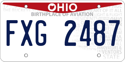 OH license plate FXG2487
