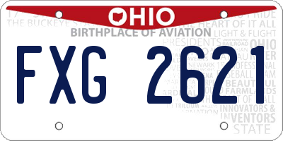 OH license plate FXG2621