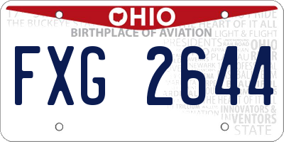 OH license plate FXG2644