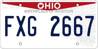 OH license plate FXG2667