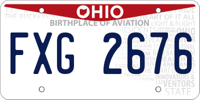 OH license plate FXG2676