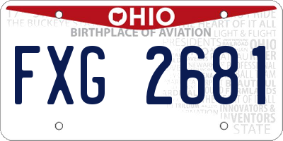 OH license plate FXG2681