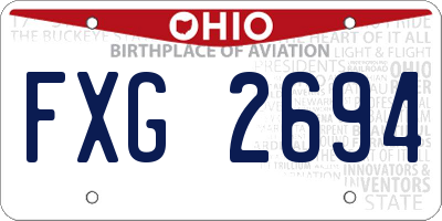 OH license plate FXG2694