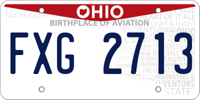 OH license plate FXG2713