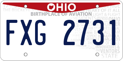 OH license plate FXG2731