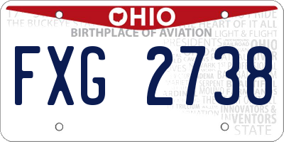 OH license plate FXG2738