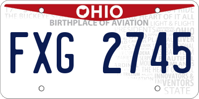 OH license plate FXG2745