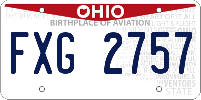 OH license plate FXG2757