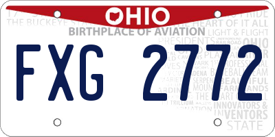 OH license plate FXG2772