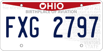 OH license plate FXG2797