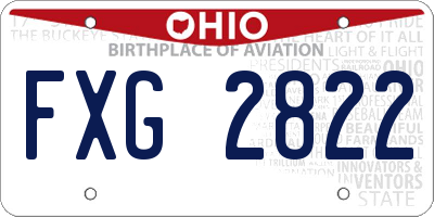 OH license plate FXG2822