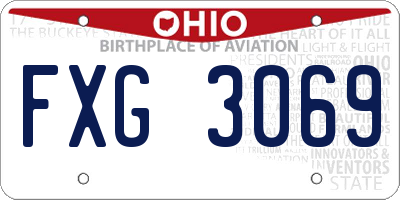 OH license plate FXG3069
