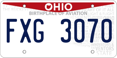 OH license plate FXG3070
