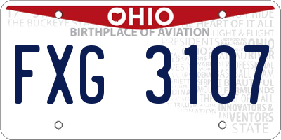 OH license plate FXG3107