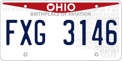 OH license plate FXG3146