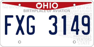 OH license plate FXG3149