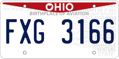 OH license plate FXG3166